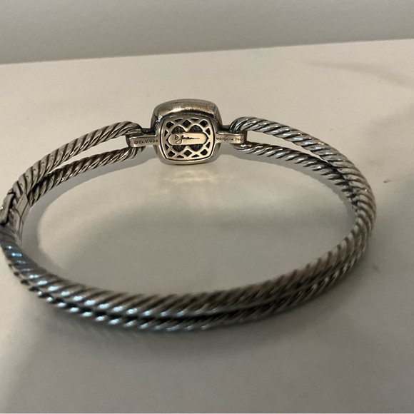 David Yurman Albion Bracelet Silver Gold Diamonds Size Small - Picture 5 of 7